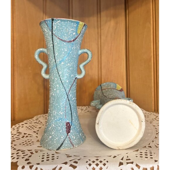 Set of 2 Vintage Bitossi Londi Fontanini Gambone Italian Pottery Handled Vases - Picture 6 of 9